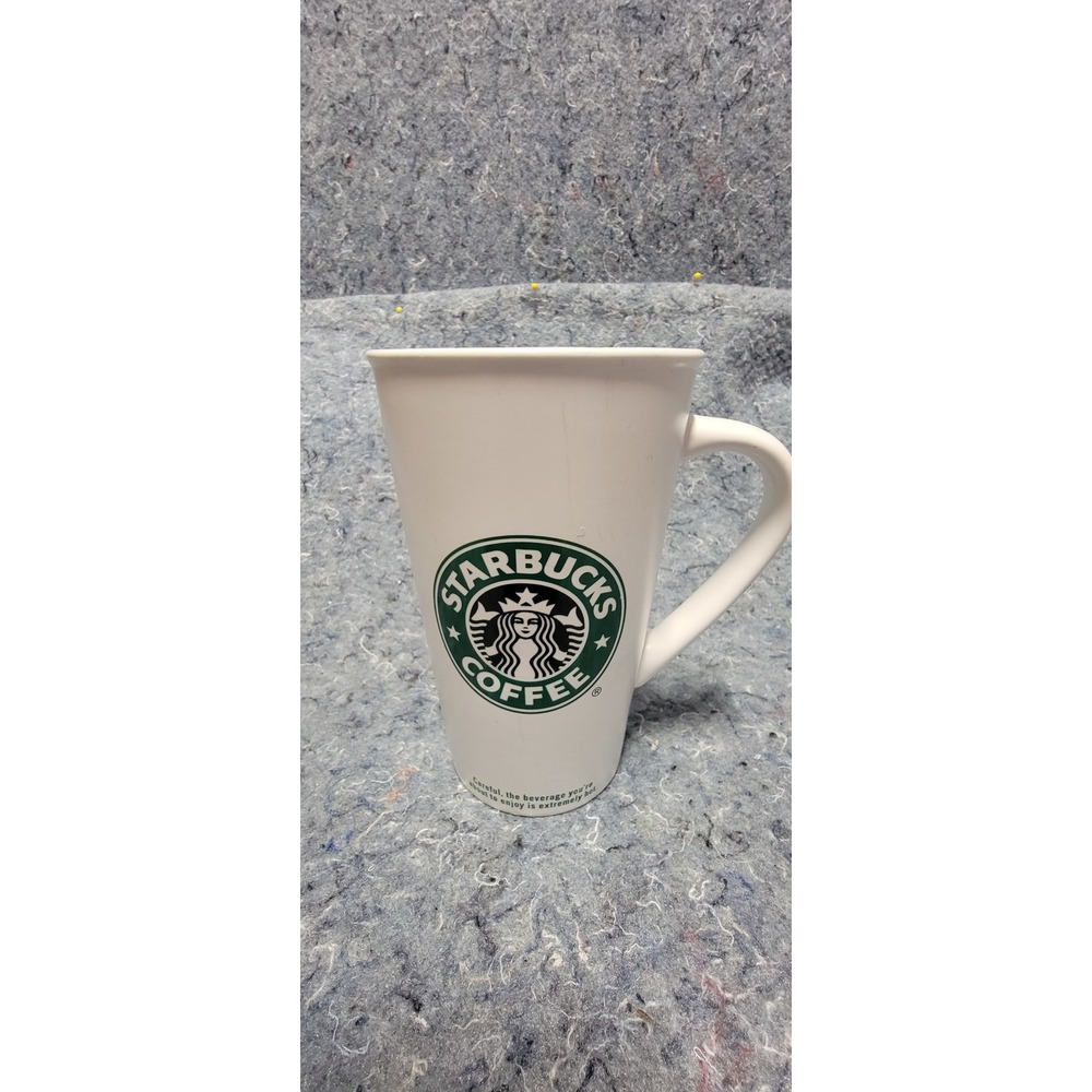 2006 Starbucks White Green Oringal Logo Cremica Coffe Tea 16 Oz Mug